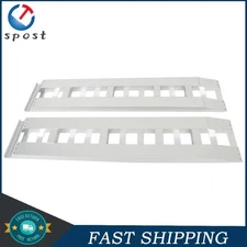 Aluminum Sliver 72''×14'' Trailer Ramps 6500LBS Total Beavertail Hook End 2Pcs