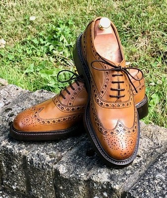 $550 | BARKER WESTFIELD - CEDAR BURNISHED CALF BROGUE UK7F/US8D