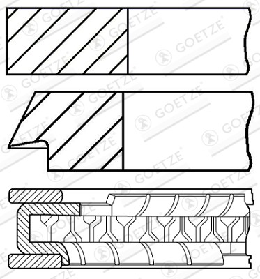 Goetze Engine Kolbenringsatz Kolbenringzange FüR Mini Mini R50 R53 R52-image