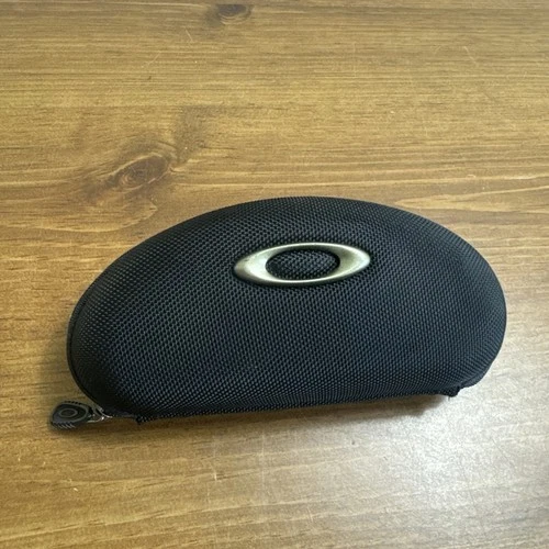 Oakley Sunglass Hard Case Only Empty Flak Jacket Black Zipper Cushioned