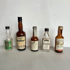 Lot of Vintage Mini Liquor Bottles - Variety of Brands