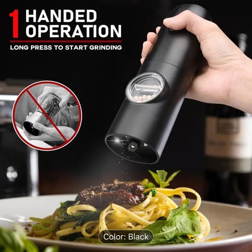 Electric Salt and Pepper Grinder Set Adjustable Coarseness UK Rechargeable - Picture 9 of 23