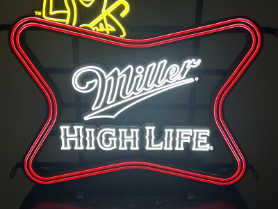 MILLER HIGH LIFE LED BEER BAR SIGN MAN CAVE GARAGE DECOR MR