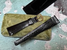 Single keeper large scales Genuine Lizard 22mm watch strap NOS vintage 1950s