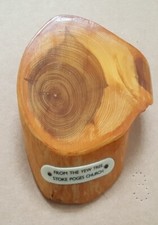 ANTIQUE PAPERWEIGHT MADE FROM THE  STOKE POGES  CHURCH YEW TREE  GRAY'S  ELEGY