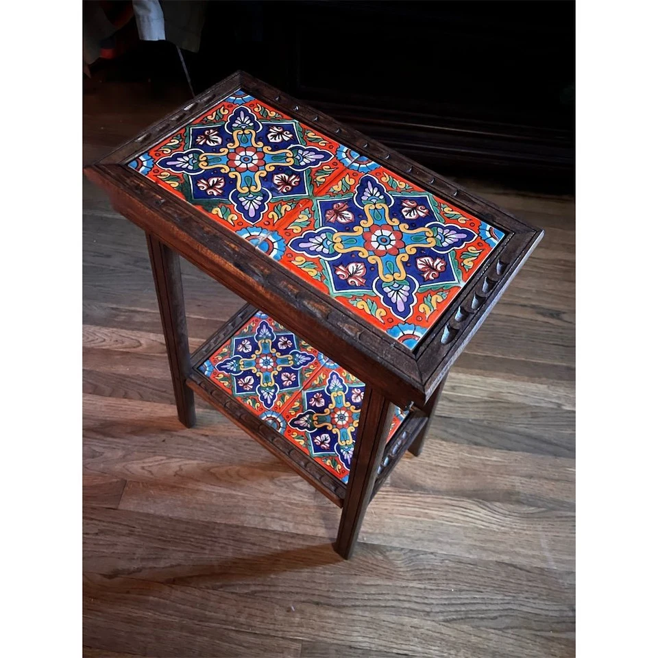 Fornature Designs Talavera瓷砖桌艺术装饰马赛克多色  — 第 4/4 张图片