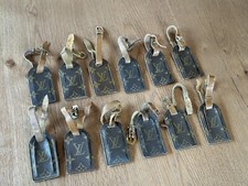 Juego de 10 etiquetas de identificación de equipaje con monograma Louis Vuitton de colección para bolsa de ropa maleta maletero