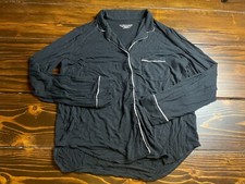 Victoria's Secret Shirt, Women's Size Medium, Black, Pajama Shirt, Long Sleeve
