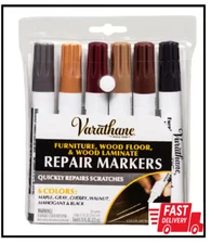Wood Stain Repair Marker Kit (6 colors) Warm Tone Touch-Up Filler
