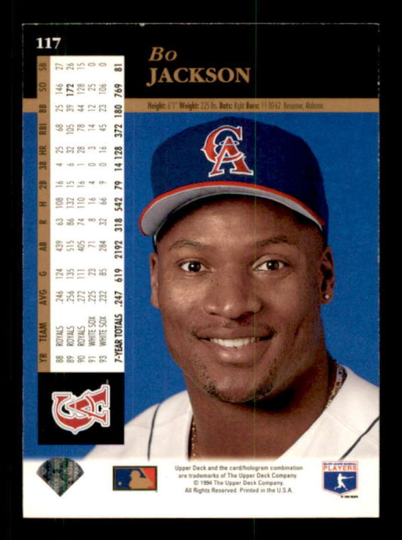 Bo Jackson Card 1994 Upper Deck #117 | eBay