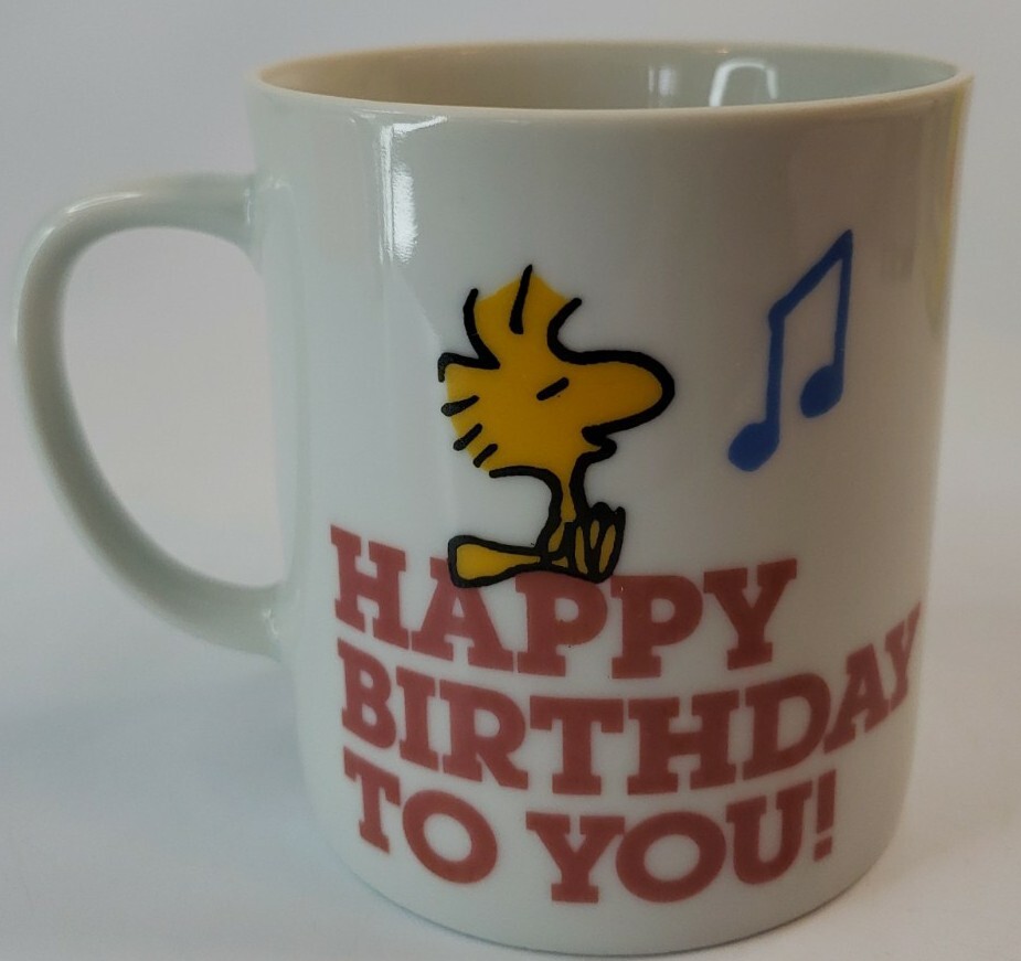 Vintage Snoopy Woodstock Coffee Mug Happy Birthday | eBay