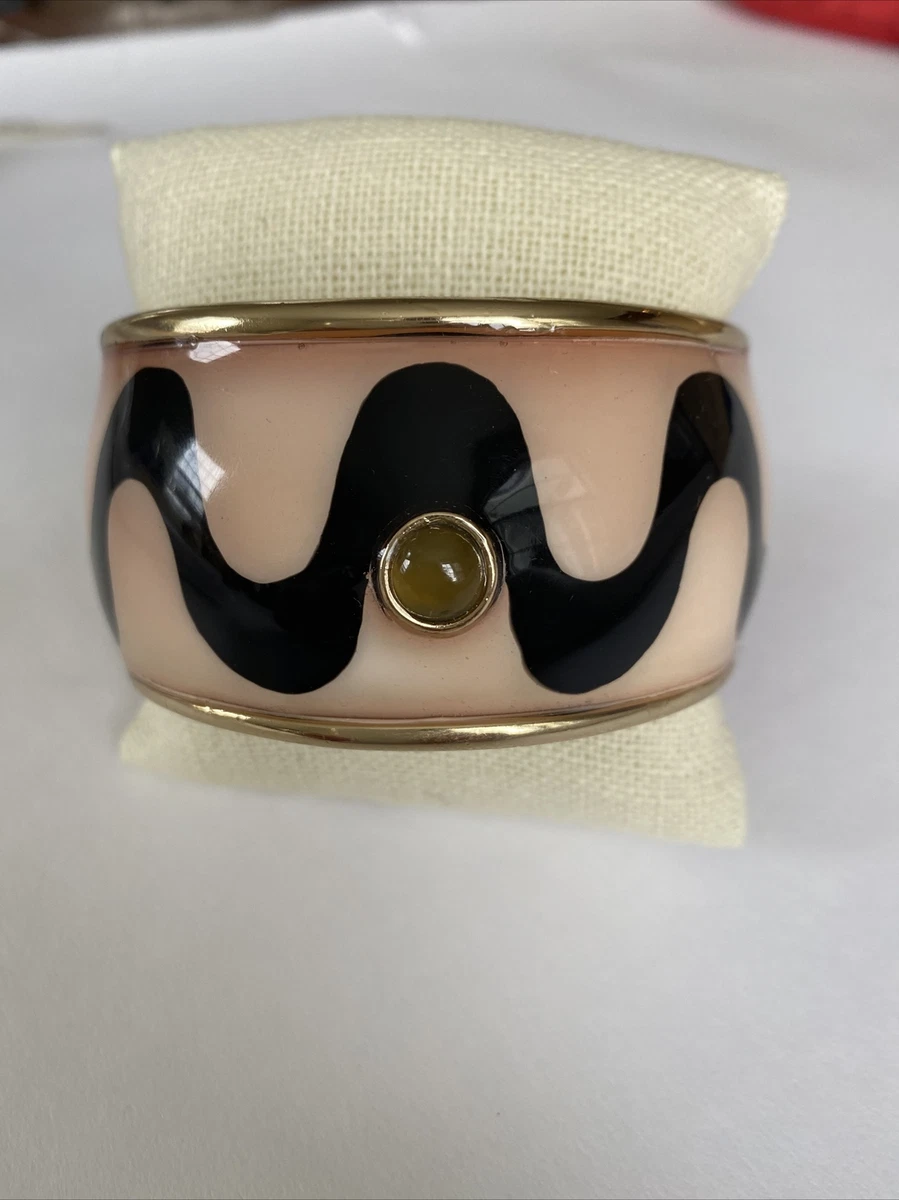 Francesca Romana Diana Gold Tone Enamel Cabochon Bracelet eBay