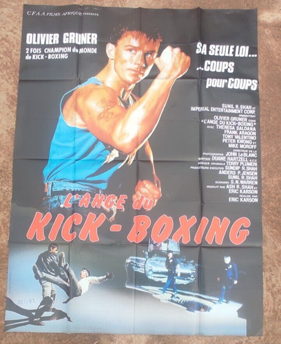 Fold-out Original Movie Poster Sheet ANGEL TOWN Kickboxer Olivier Gruner 60 x 45