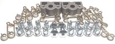 7/16" Steel Dzus Button / Springs / Tab Plate / Free Rivets 20 Piece Set  RZR