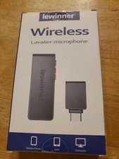 Lewinner Wireless Lavalier Microphone with Charging Case