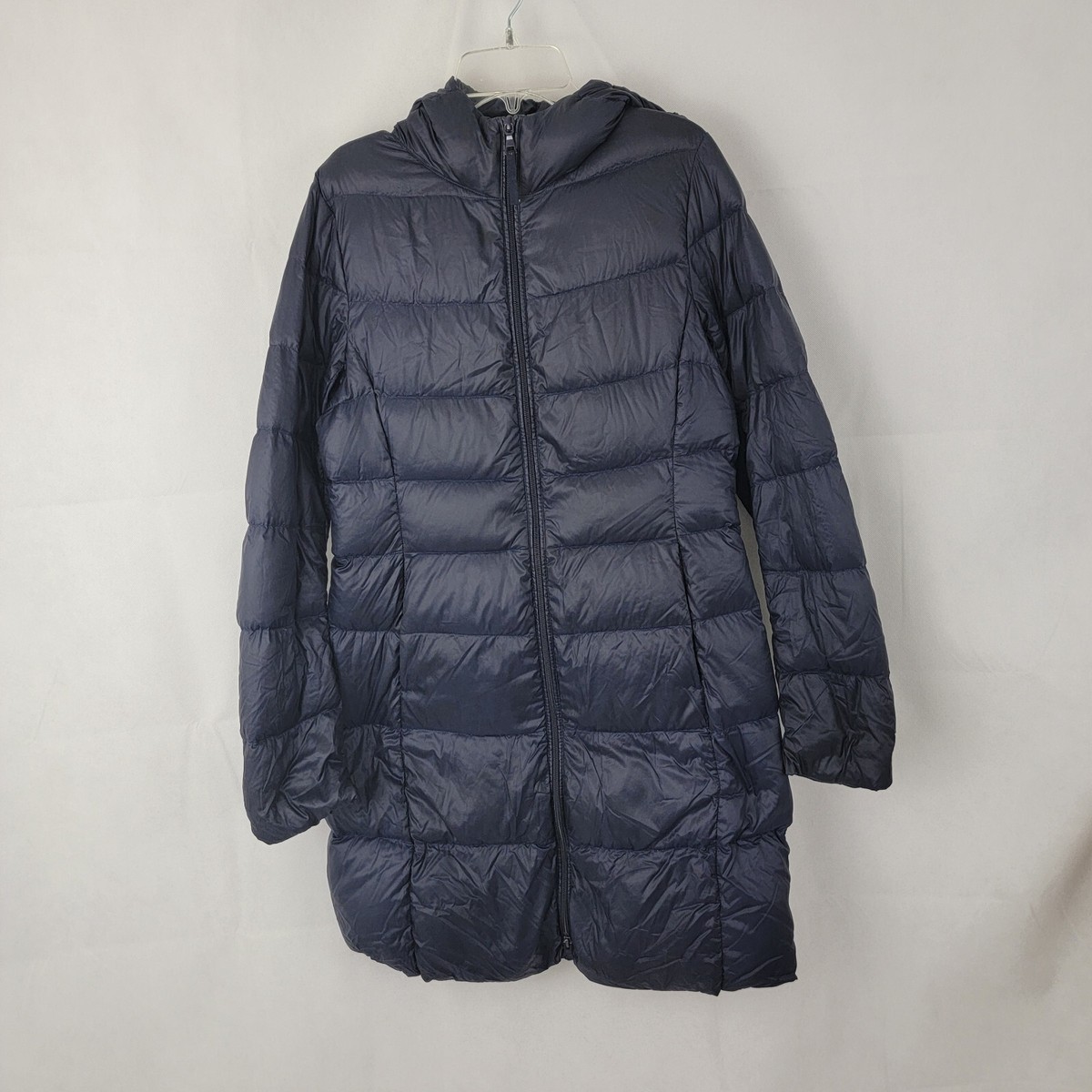 Jacket With Hood Uniqlo Ultra Light Down Compact Coat In Navy