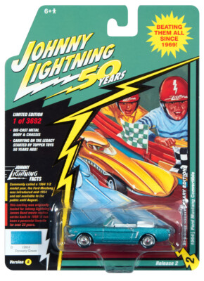 Johnny Lightning 1/64th Scale Diecast Car '64 Ford Mustang