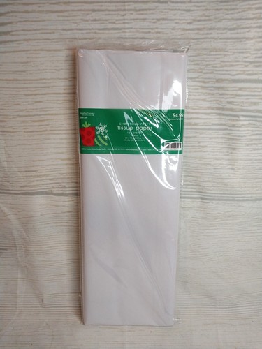 Larcenciel Christmas Tissue Paper, 100 Sheets Metallic Gold And White