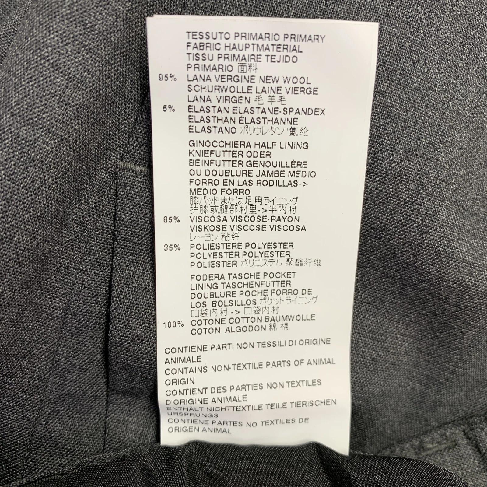 Pantaloni eleganti DSQUARED2 taglia 32 grigio misto lana antracite piatto davanti