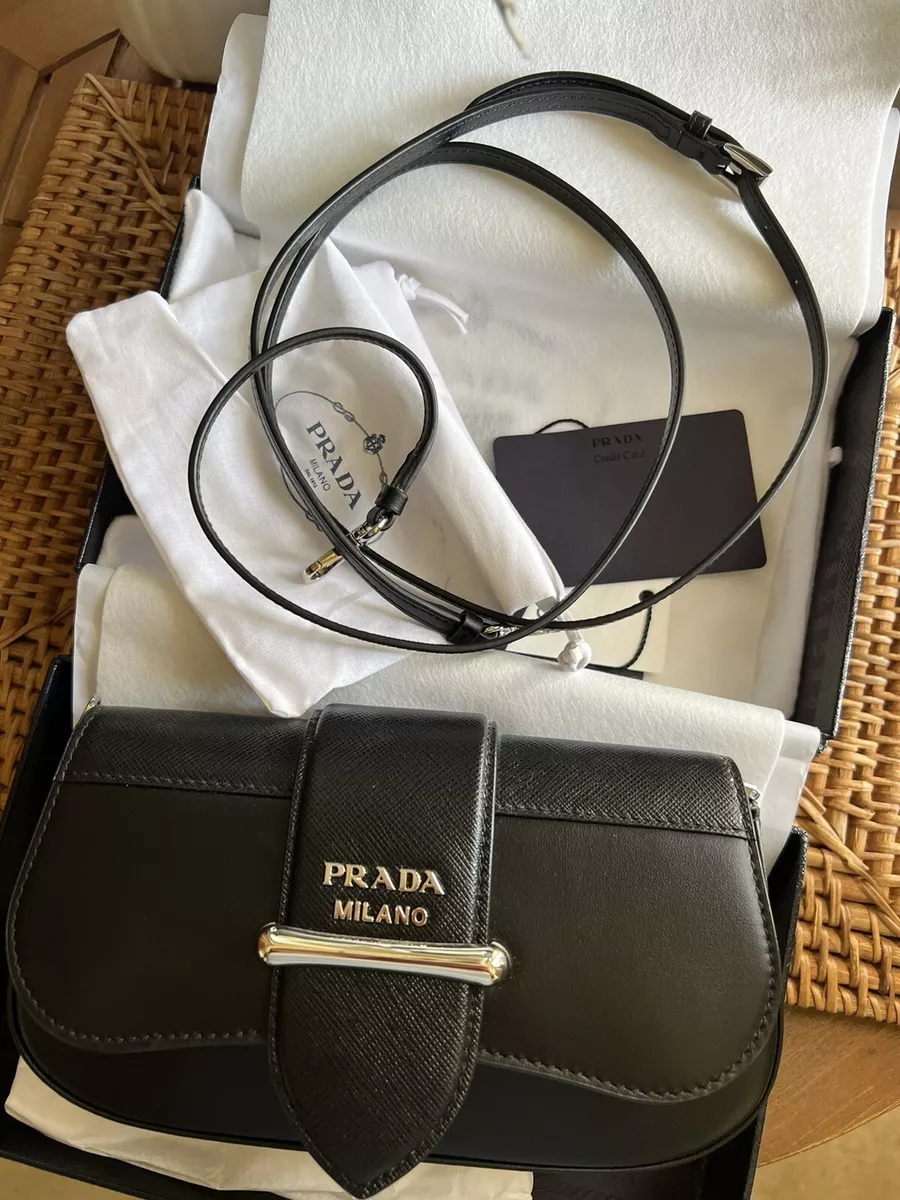 Pre-owned Prada City Calf Sidonie Medium Shoulder Bag