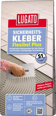 Lugato Sicherheitskleber Flex.Plus Fliesenkleber Flexibel Klebstoff 3,5 kg