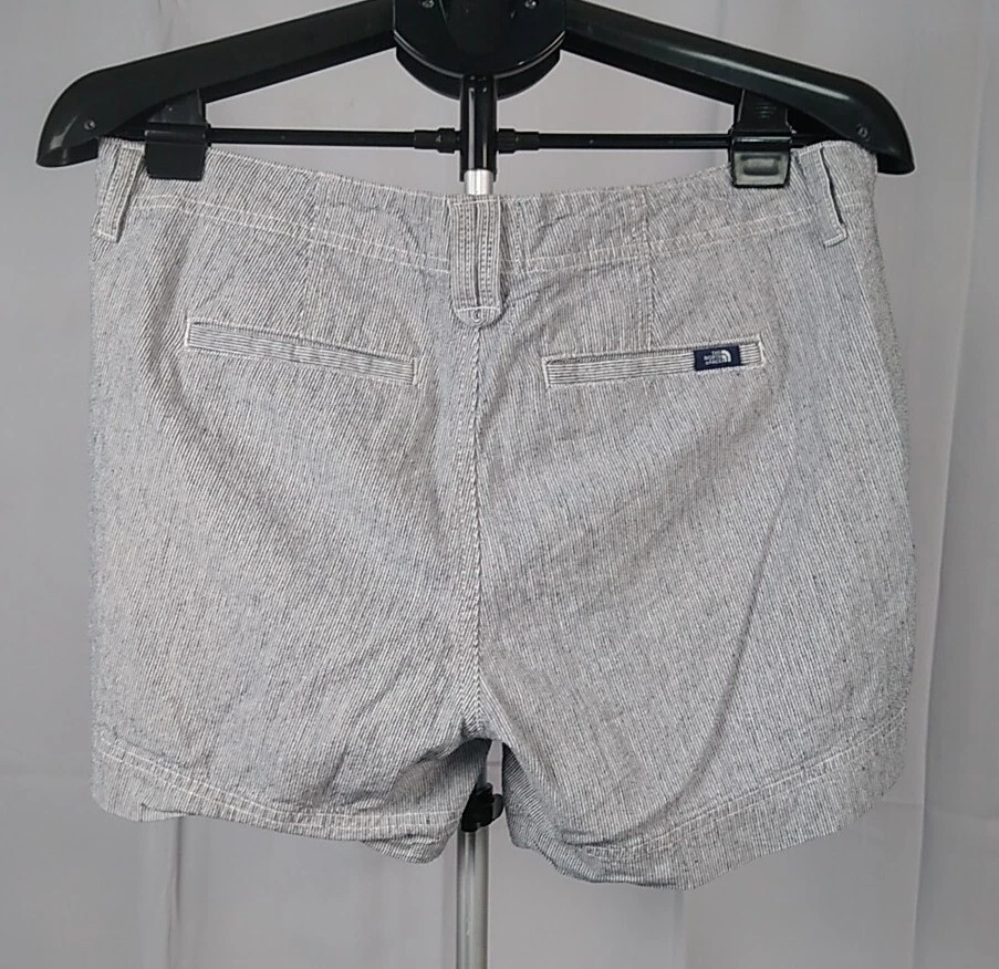 Pantalones Cortos Mujer The North Face Azul y Blanco Rayas Talla 10 Foto 3 de 4