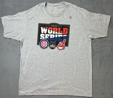 NEW Chicago Cubs Cleveland Indians 2016 World Series T-Shirt Men's Size 2XL