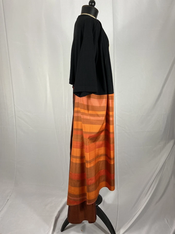 Juego de cóctel GianFranco Ferre negro marrón metálico vintage 2 chales de la paz detalle Foto 2 de 4