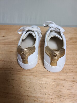 新品♡MICHAEL KORS♡パーツ付 スニーカー ♡ホワイト/ゴールド Michael Kors Womens Sneacker. Size 7. White With Gold Trim. | eBay