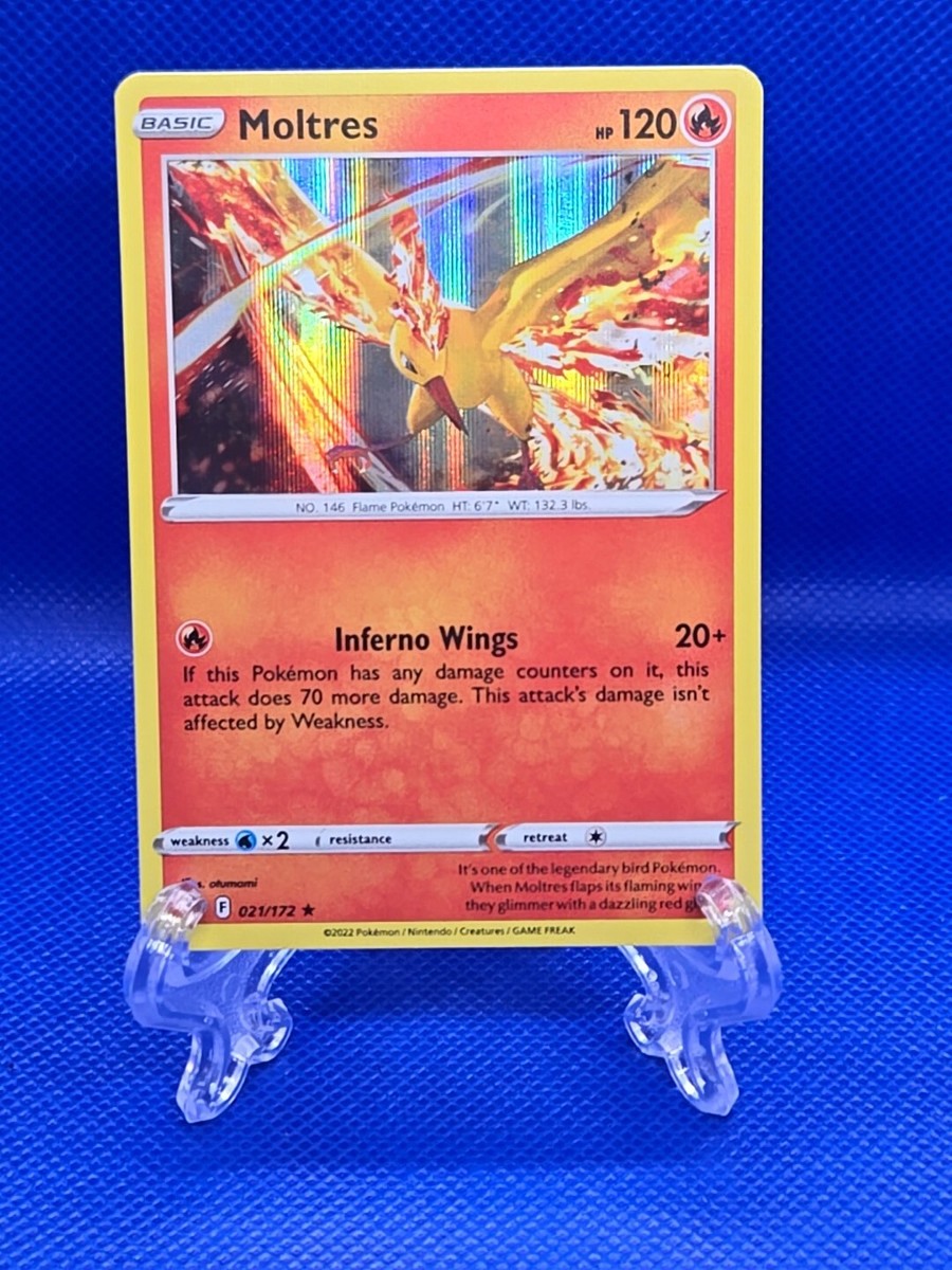 Moltres Rare Holo 2022 Brilliant Stars Pokemon TCG Card 021/172