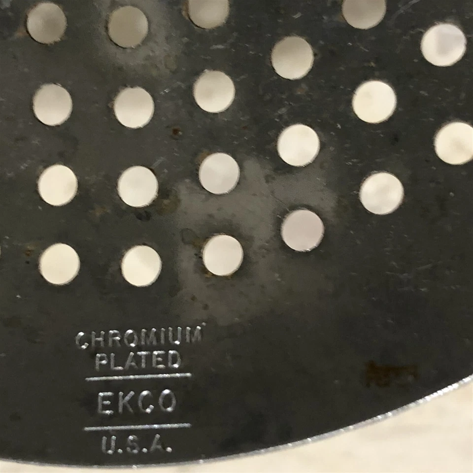 De colección Ekco Utensilios Mango Negro Skimmer Colador Tomate Queso Cortador Foto 4 de 4