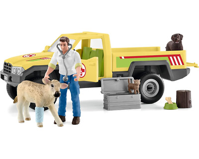Schleich Tierfiguren Farm 42503 World Tierarztbesuch auf dem Bauernhof Kinder
