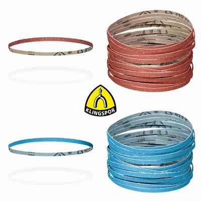 KLINGSPOR Cinta de lijar 9x533 mm tela cintas de lijar lima para lijadora de cinta lijadora de dedos
