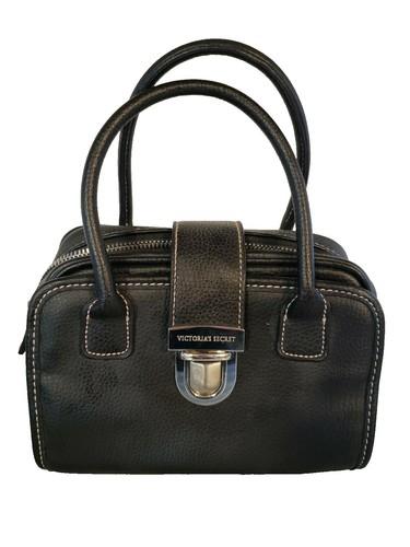 Aaron Leather Goods Vintage Leather Toiletry Travel Bag, Black | eBay