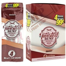 Sweet 60 High Quality Twisted Hemp Rolling Papers 15pack