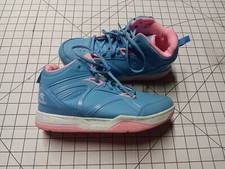 AND1 GIRLS HIGH TOP LACE UP BASKETBALL ATHLETIC SHOES BLUE PINK SPORTS SIZE 4