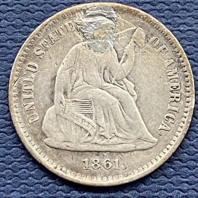 Love Token “M“ on 1861 Seated Liberty Half Dime #54065 | eBay