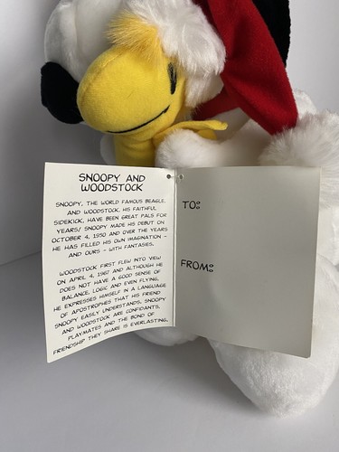 Peanuts Christmas Snoopy and Woodstock 18" Stuffed Plush Applause - Picture 8 of 9