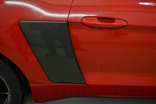 For 2015-2023 Ford Mustang REAL CARBON Rear Fender Penal Flare Side Scoops Vents - Picture 8 of 18