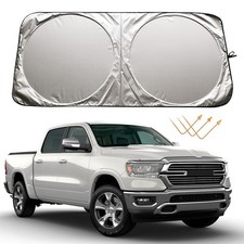 XHRING Windshield Sun Shade Sunshade for Dodge RAM 1500 2500 3500 2010-2024 2...