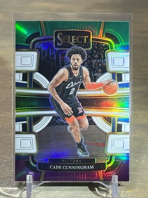 2023-24 Panini Select Cade Cunningham Green White Purple Prizm #26 Detroit