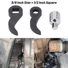 2PCS Pry Bar Adaptor Heads 3/8 Star and 1/2 Square Half Shaft Removal Tools