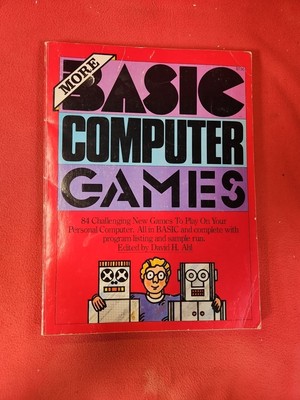 More BASIC Computer Games by David H. Ahl Vintage Video Games Book 1979 70s 80s