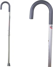 Cane for Men - Men'S round Handle Silver Cane - Adjustable Walking Cane for Men