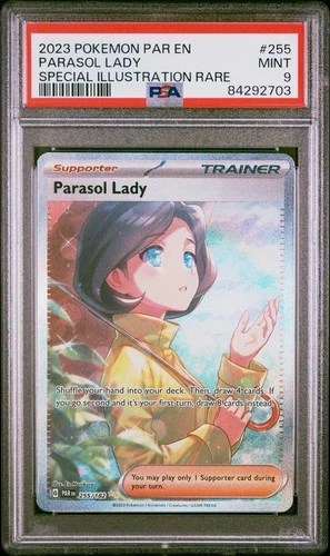 2023 Pokemon Paradox Rift Parasol Lady #255 Special Illustration Rare PSA 9 Mint