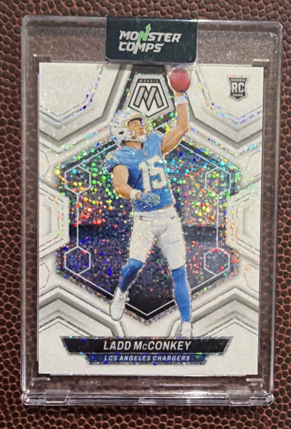 2024 Panini Mosaic Ladd McConkey Rookie #334 White Sparkle Prizm SSP Chargers RC
