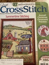 Just Cross Stitch Magazine August 2015 Summer On Farm Christmas Ornaments