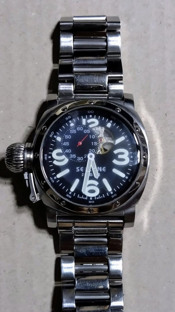 New Sealane SE35MBK Mechanical Watch Metal Band Rare Collectible 