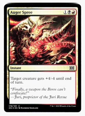 Auger Spree #178 (NM) (Foil) (C) (2X2) Magic MTG