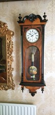 Antique vienna regulator wall clock by H.Endler. Unusual walnut case.